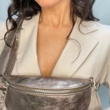 Champagne Leather Sling Back Mini
