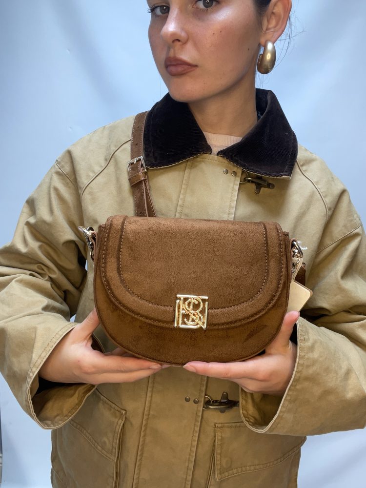 Brown BESTINI Saddle Crossbody