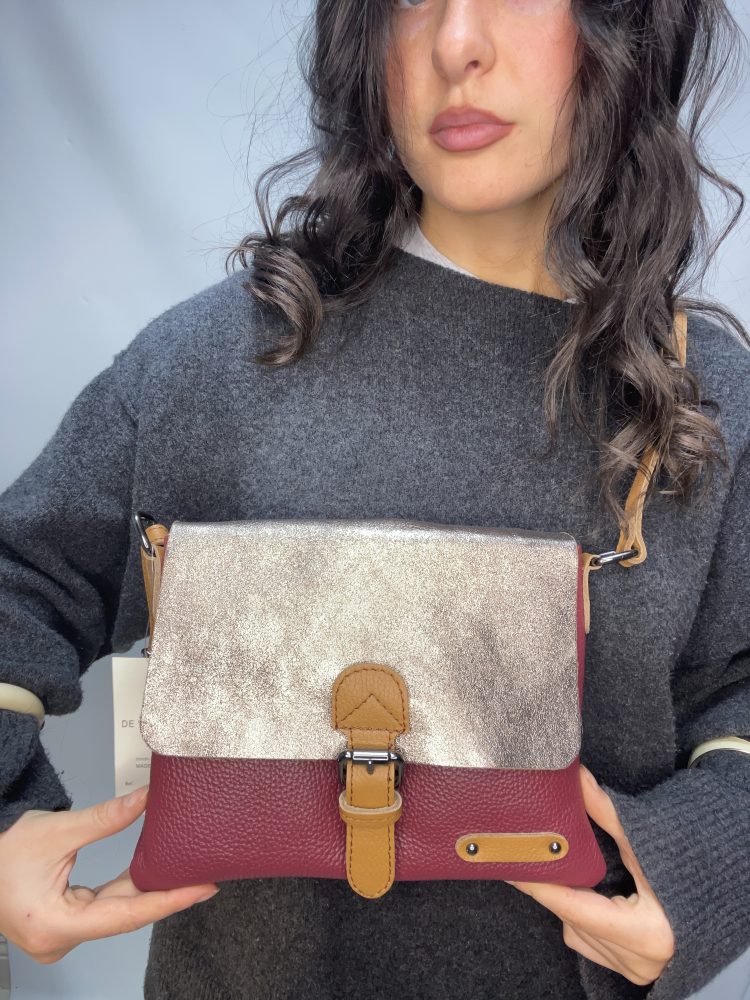 Red Leather Satchel Crossbody