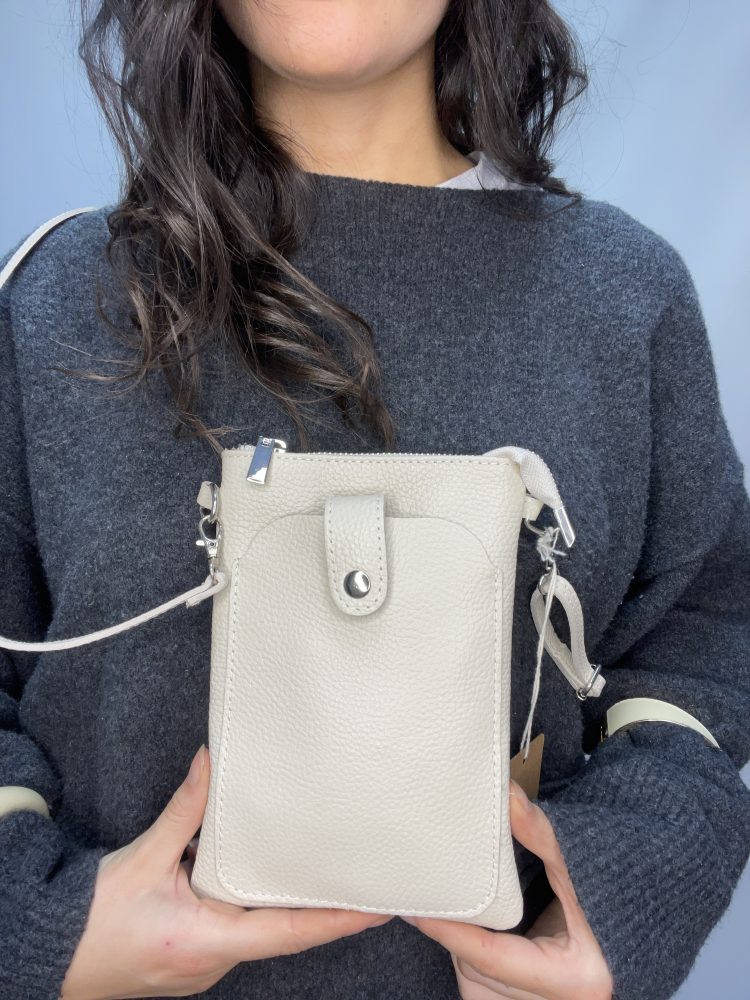 Cream Leather Microbag