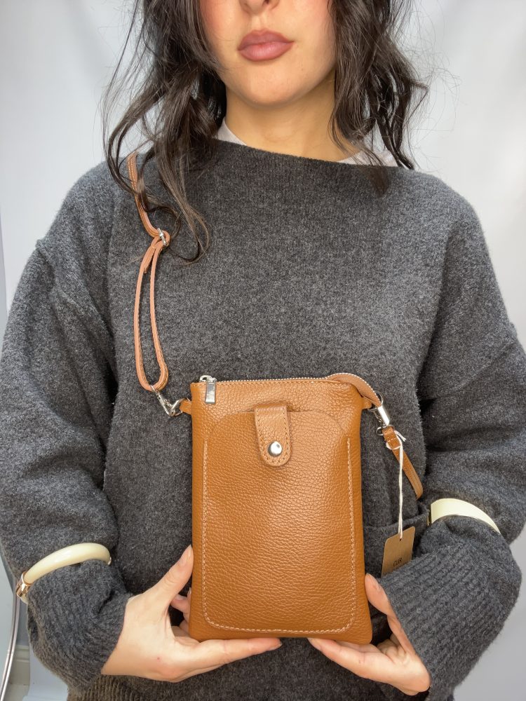 Brown Leather Microbag