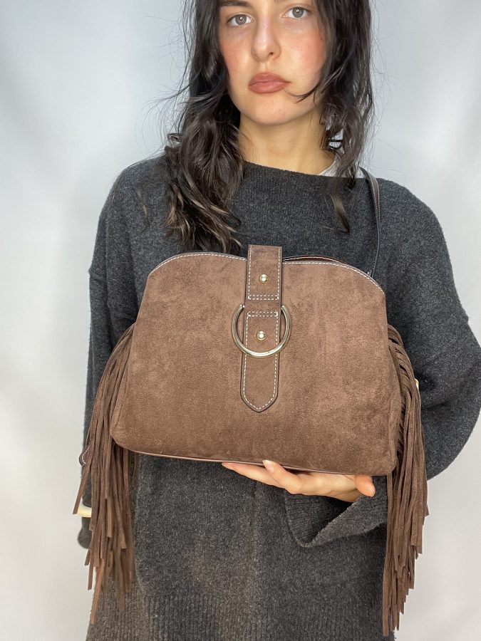 Brown BESTINI Fringe CrossBody - Image 5
