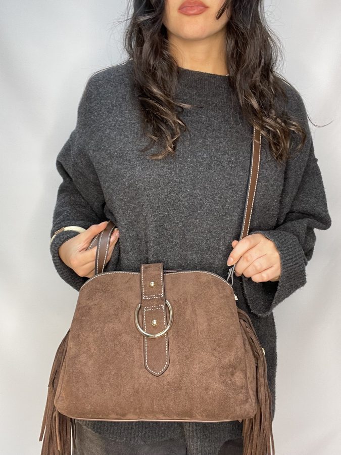 Brown BESTINI Fringe CrossBody - Image 3