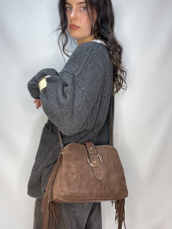 Brown BESTINI Fringe CrossBody - Image 4