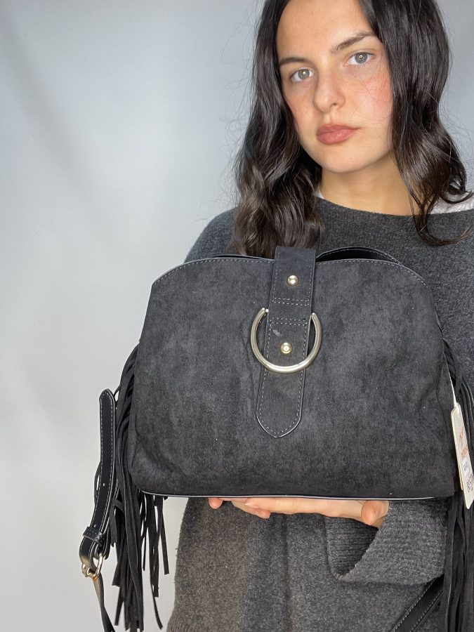 Black BESTINI Fringe Crossbody
