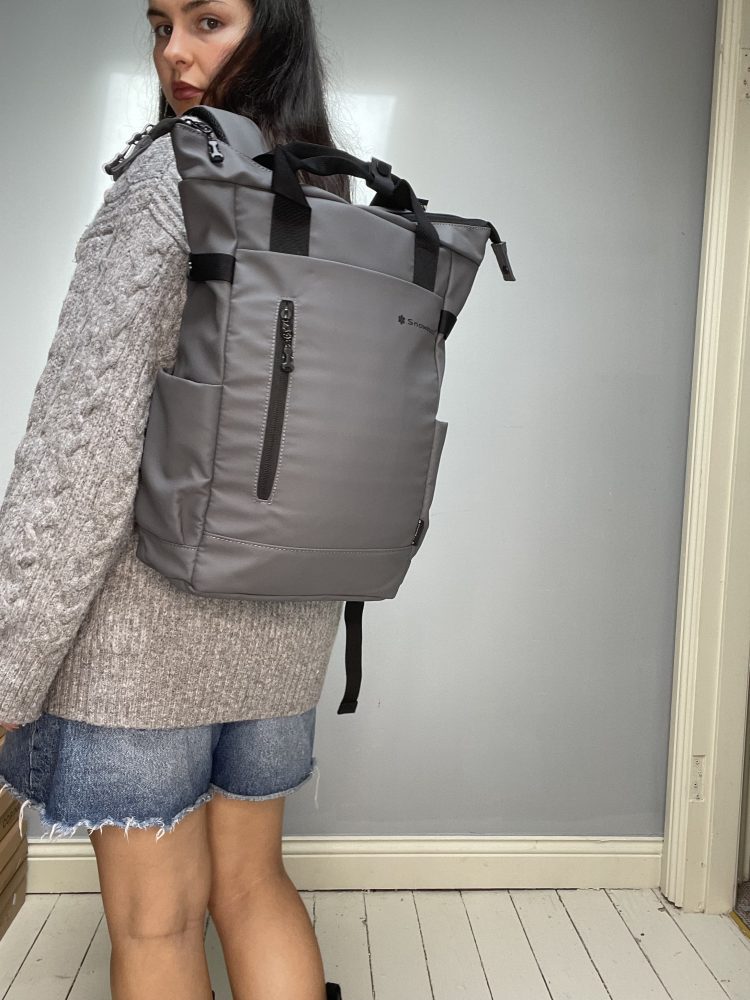 Grey Waterproof Backpack