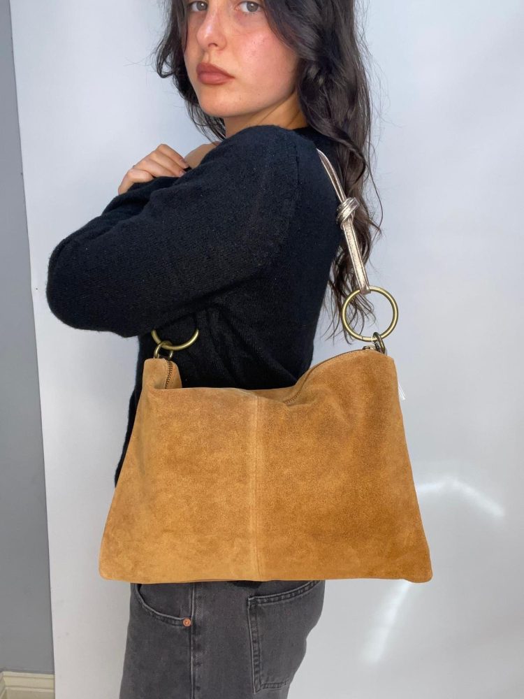 Camel Suede Bag