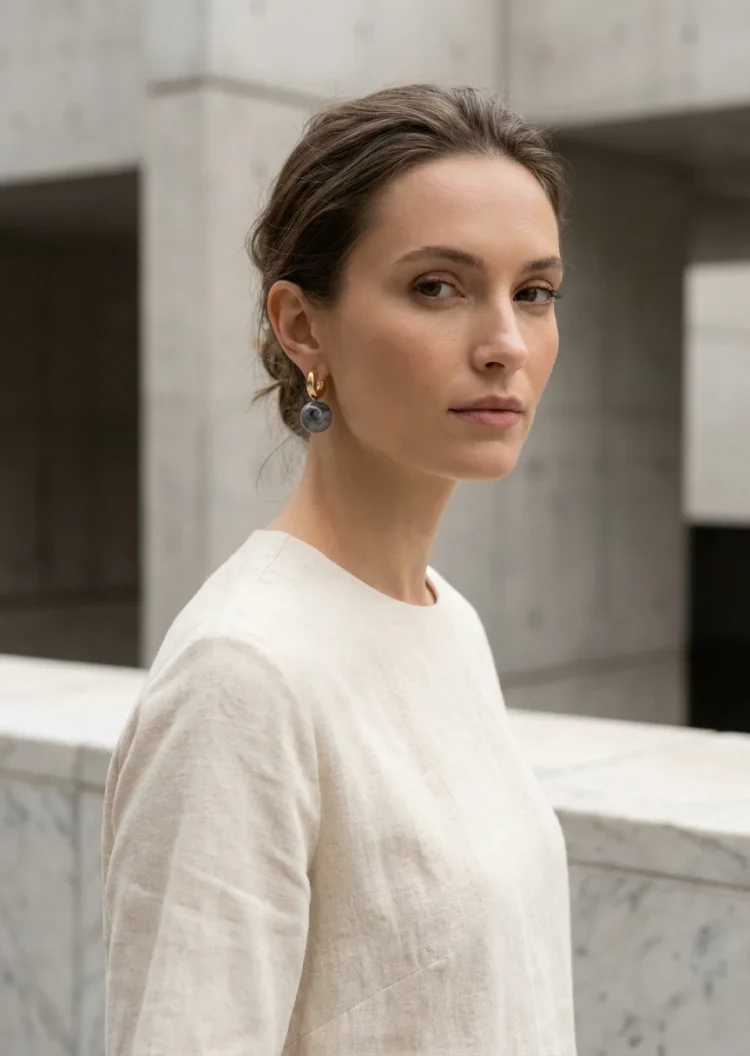 ENVY Gold Ball Earring
