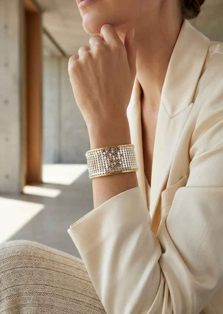 Envy Silver/Gold Mesh Bangle